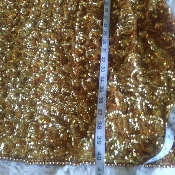 🌹Silk Gold Sequin Dress by Joseph le Bon - Picture 12 of 15